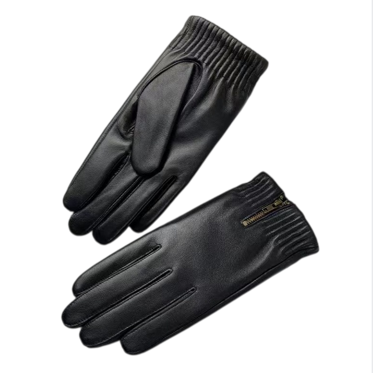 ถุงมือหนังแกะแท้สีดำสไตล์เรโทร - Leather Driving Glove บทวิจารณ์และราคา